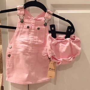 Ralph Lauren Denim Overall Dress & Bloomer